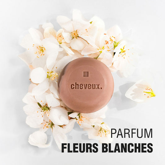 Shampoing solide - Tous Types de Cheveux - Fleurs blanches