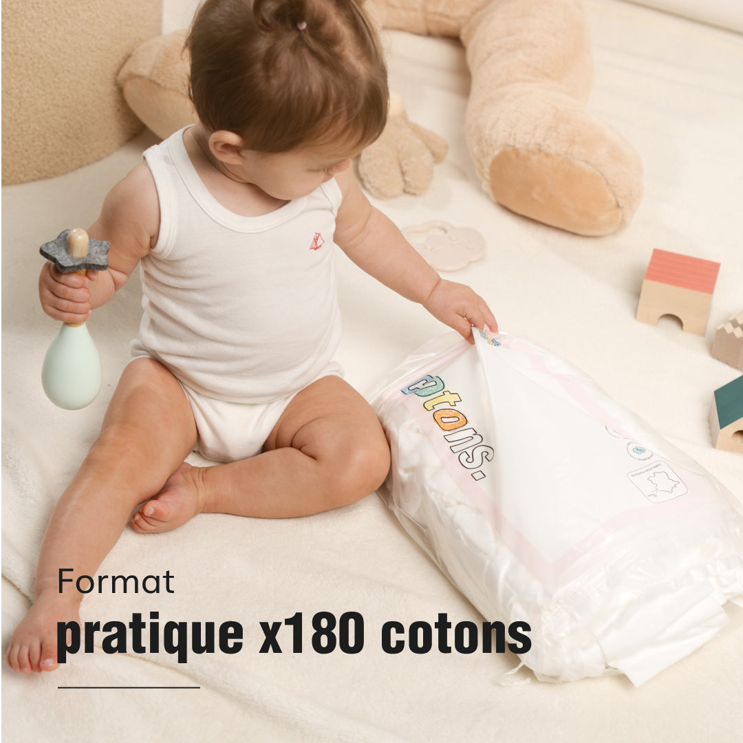 Cotons bébé bio x3