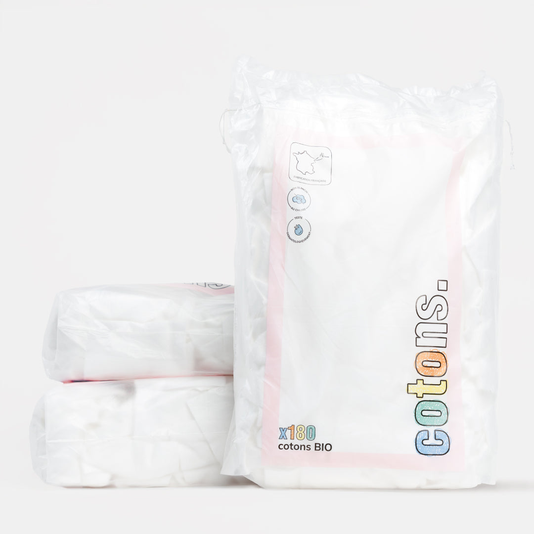 Cotons bébé bio x3