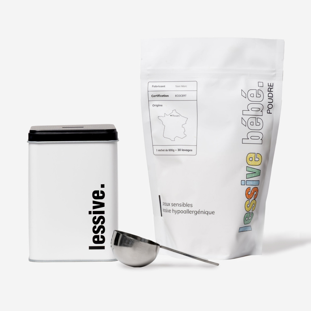 Kit de départ lessive poudre bébé et peaux sensibles