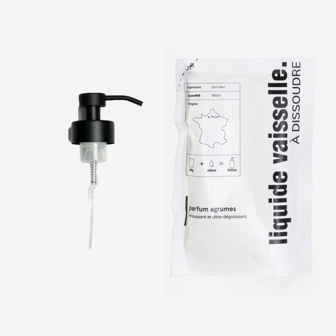 Recharge liquide vaisselle à dissoudre + pompe